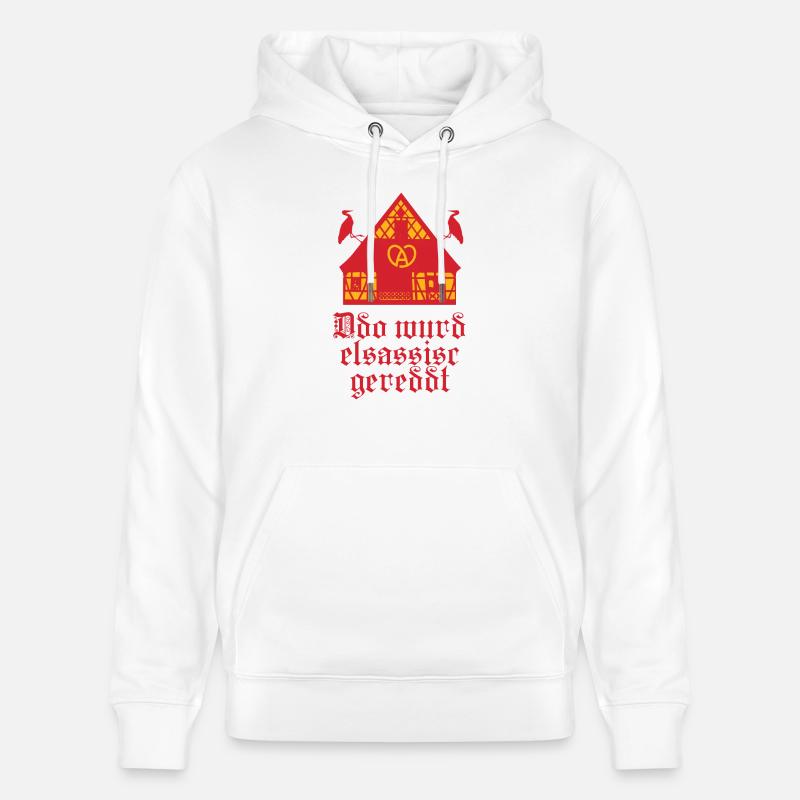 Drapeau Alsace - Sweat à capuche bio CRUISER Stanley/Stella Unisexe - blanc
