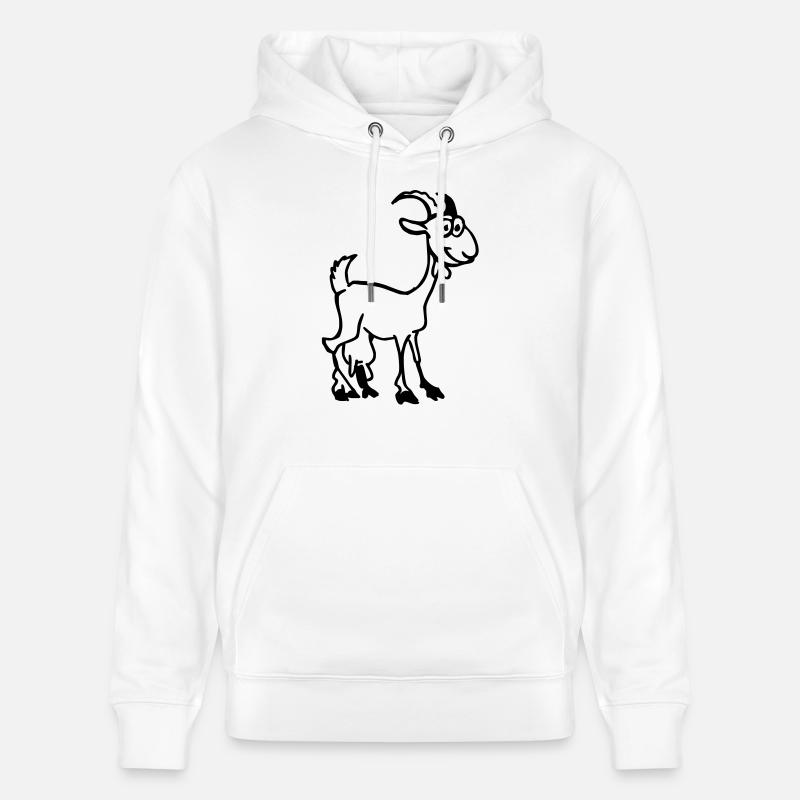 Goat - Stanley/Stella CRUISER Unisex Organic Hoodie - white