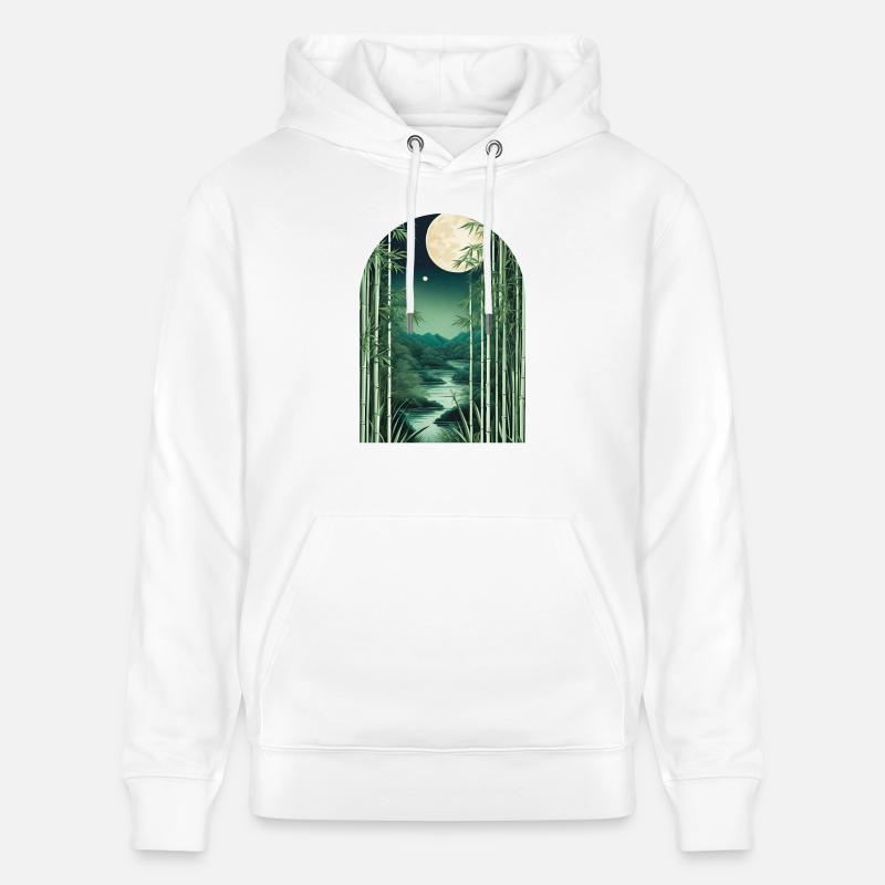 Forêt de bambous - Sweat à capuche bio CRUISER Stanley/Stella Unisexe - blanc