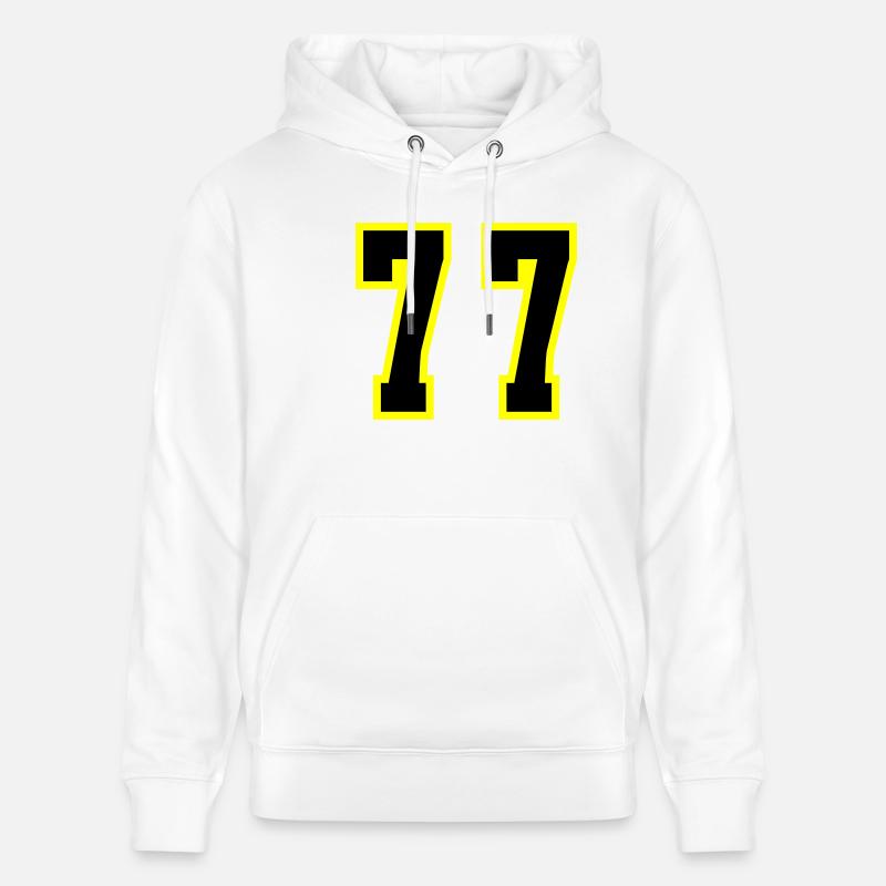 Maillot à 77 numéros - Sweat à capuche bio CRUISER Stanley/Stella Unisexe - blanc