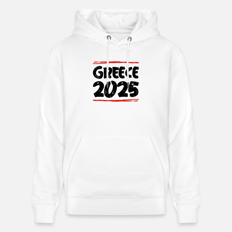 Grèce 2025 Dicton - Sweat à capuche bio CRUISER Stanley/Stella Unisexe - blanc
