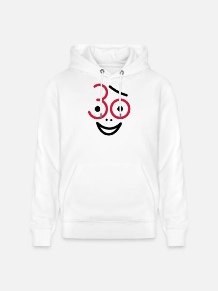 Juhu 30 years! - Stanley/Stella CRUISER Unisex Organic Hoodie - white