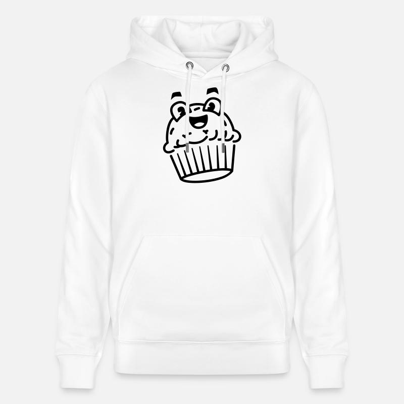 Cupcake - Stanley/Stella CRUISER Unisex Organic Hoodie - white