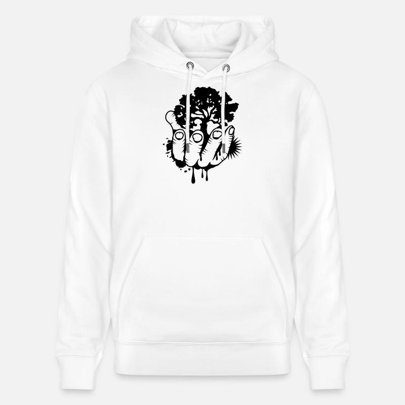 Ein Baum in einer Hand - Stanley/Stella Unisex Bio-Hoodie CRUISER  - Weiß