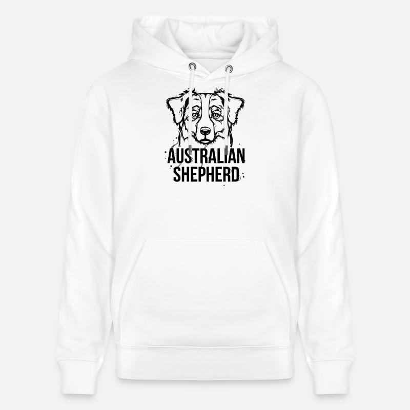 Australian Shepherd - Sweat à capuche bio CRUISER Stanley/Stella Unisexe - blanc