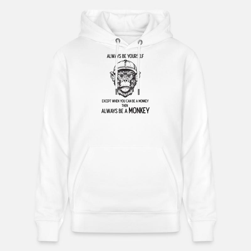 Sei immer ein Affe - Stanley/Stella Unisex Bio-Hoodie CRUISER  - Weiß