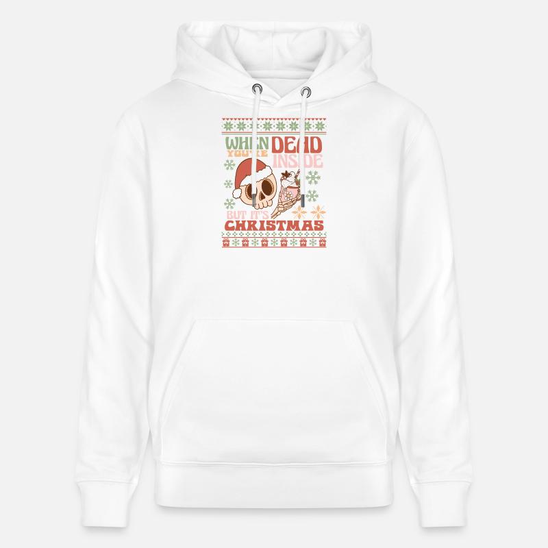 Pull de Noël moche - Sweat à capuche bio CRUISER Stanley/Stella Unisexe - blanc