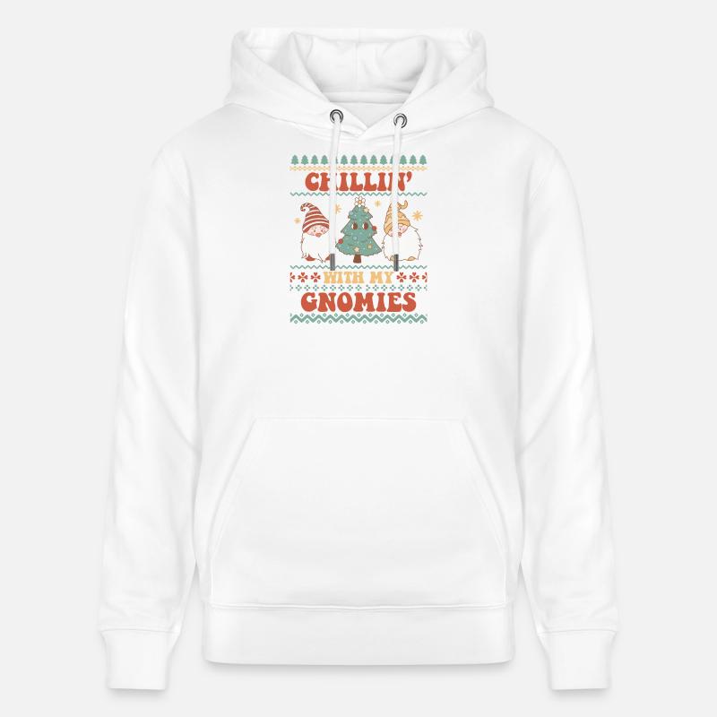 Pull de Noël moche - Sweat à capuche bio CRUISER Stanley/Stella Unisexe - blanc