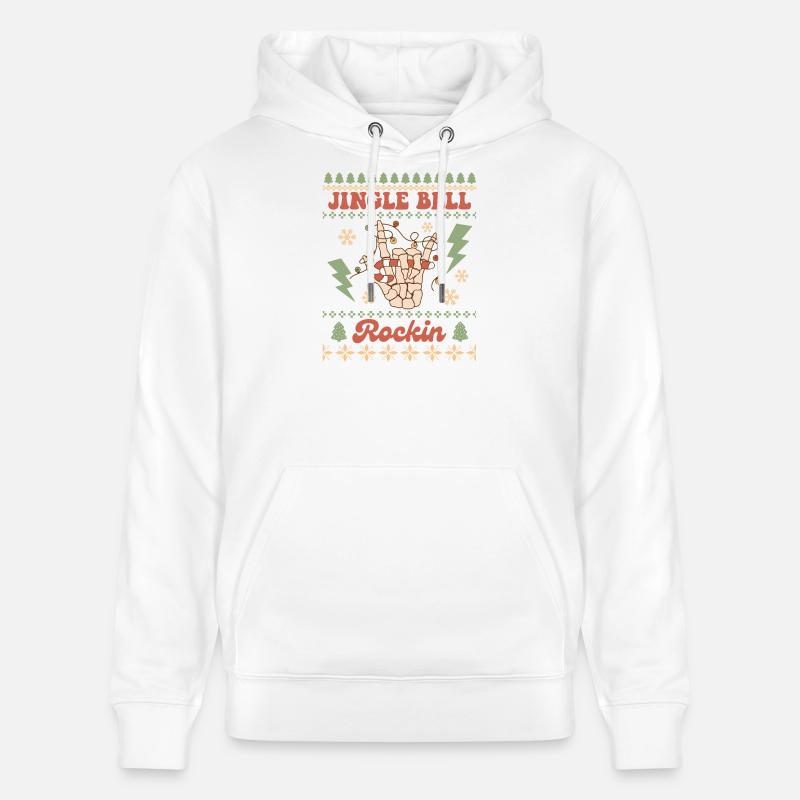 Pull de Noël moche - Sweat à capuche bio CRUISER Stanley/Stella Unisexe - blanc
