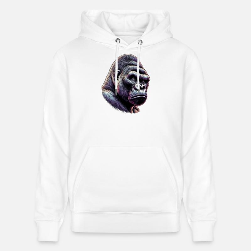 Gorille - Sweat à capuche bio CRUISER Stanley/Stella Unisexe - blanc