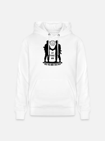 LASS DEN FRIEDEN SIEGEN - Stanley/Stella Unisex Bio-Hoodie CRUISER - Weiß