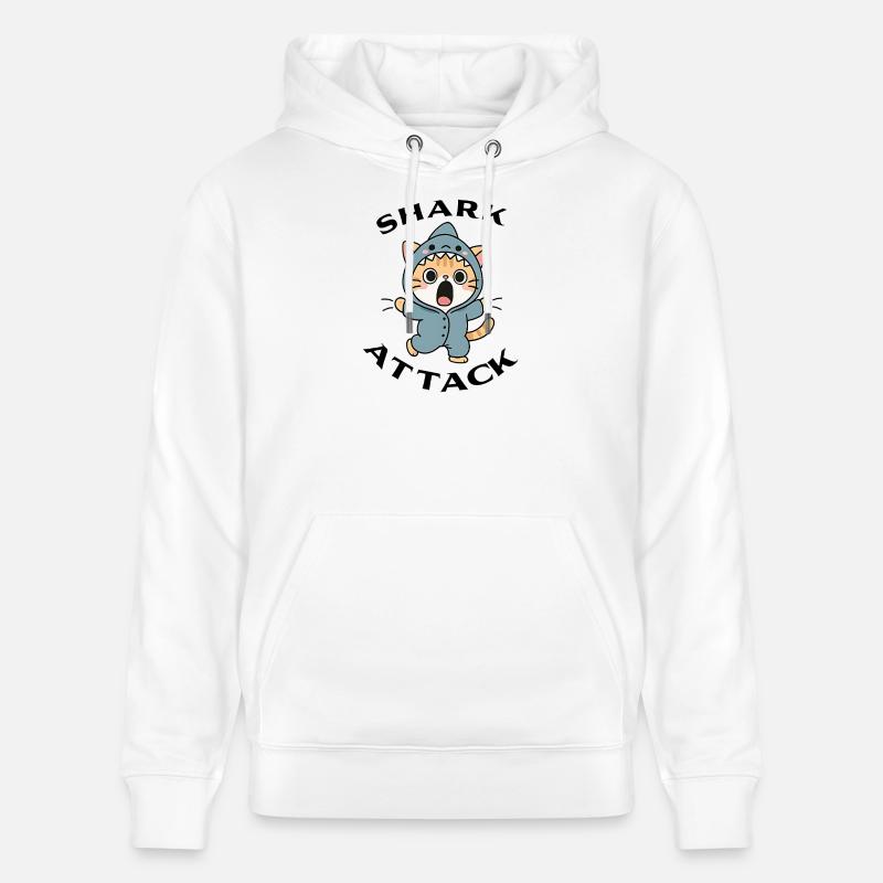 Shark Attack - Attaque de requin - Sweat à capuche bio CRUISER Stanley/Stella Unisexe - blanc