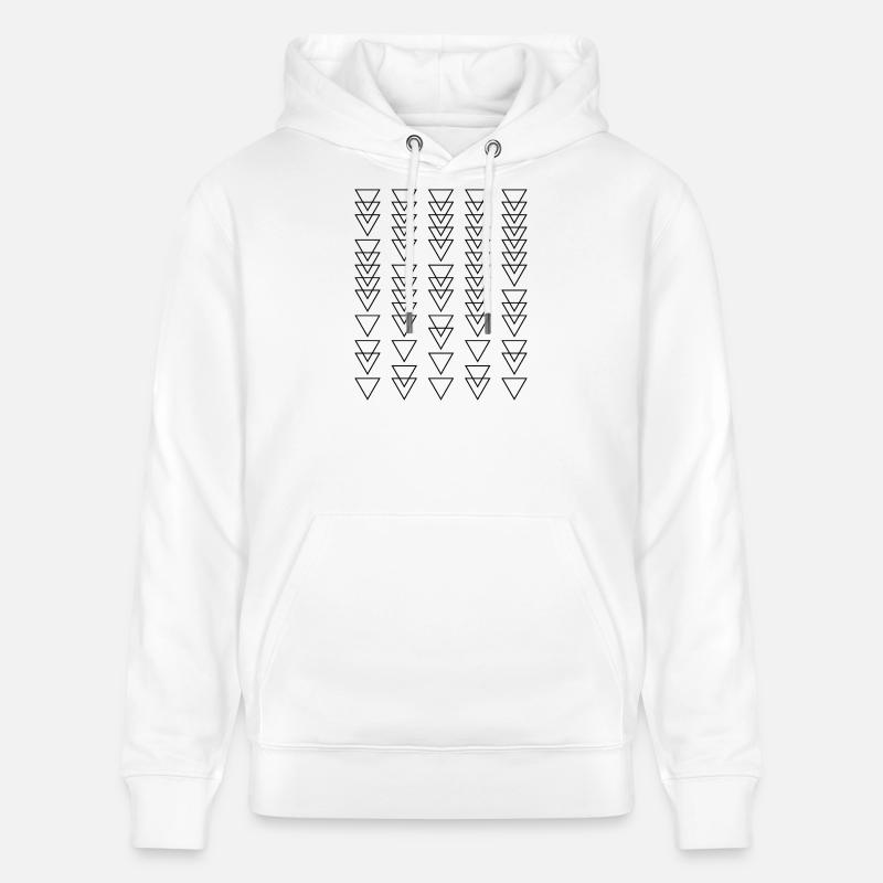 Conception du motif triangle - Sweat à capuche bio CRUISER Stanley/Stella Unisexe - blanc