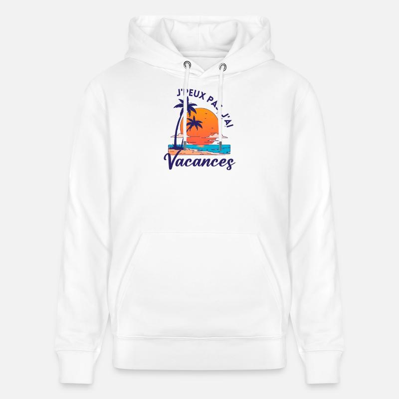 Vacances Palm Sunset Graphique - Sweat à capuche bio CRUISER Stanley/Stella Unisexe - blanc