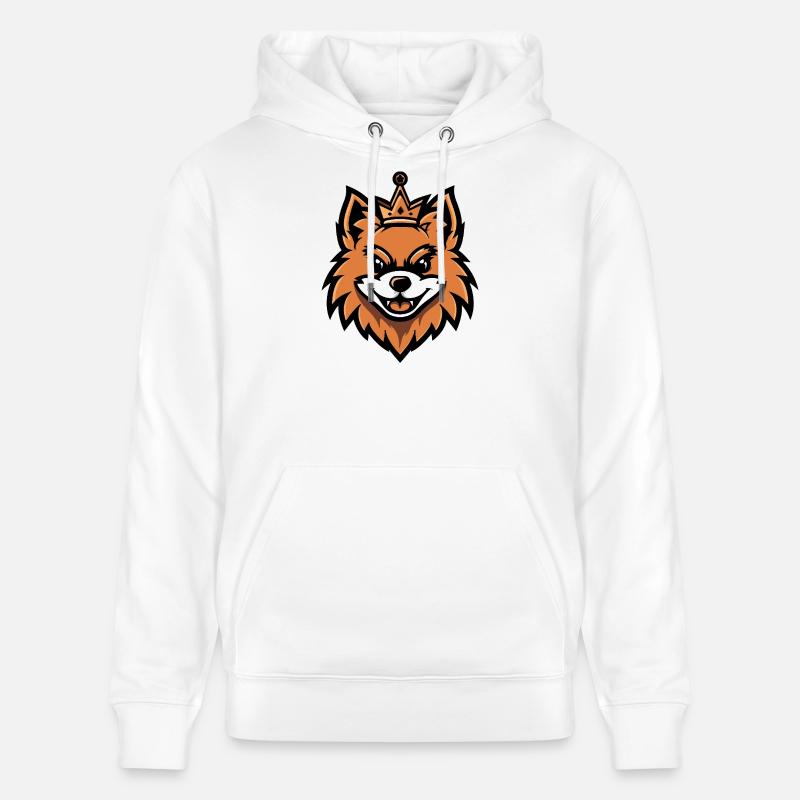 Couronne de chien de Poméranie - Sweat à capuche bio CRUISER Stanley/Stella Unisexe - blanc