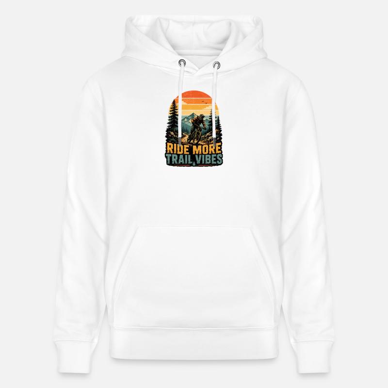 Ride More Trail Vibes - Sweat à capuche bio CRUISER Stanley/Stella Unisexe - blanc