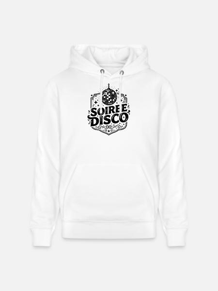 Disco night - Stanley/Stella CRUISER Unisex Organic Hoodie - white