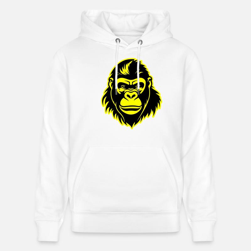 Tête de gorille - Sweat à capuche bio CRUISER Stanley/Stella Unisexe - blanc