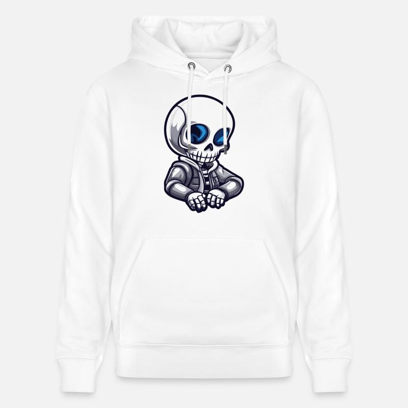 Squelette Halloween - Sweat à capuche bio CRUISER Stanley/Stella Unisexe - blanc