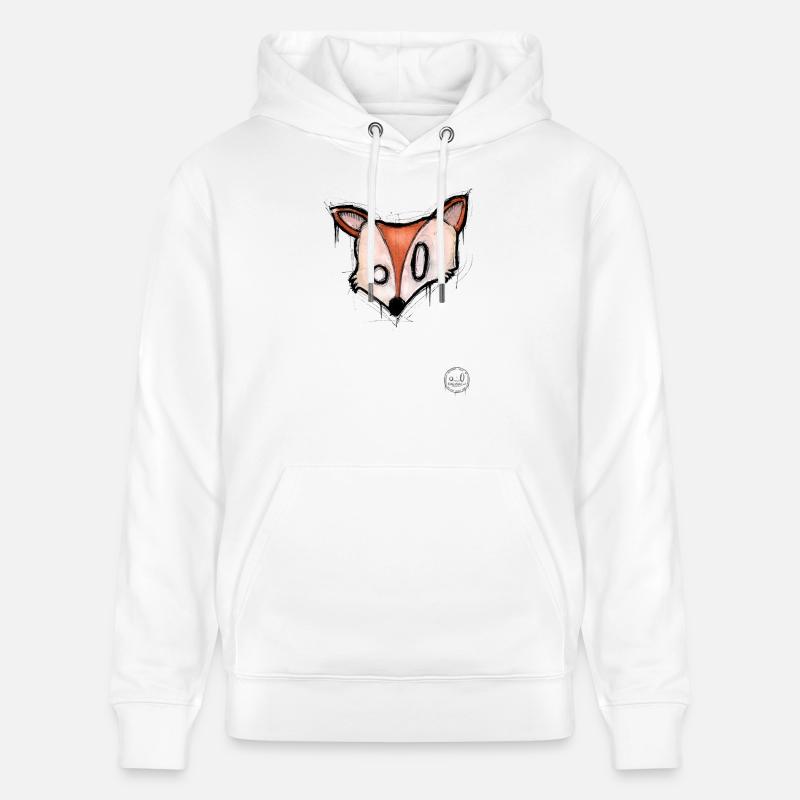 K-nimals : Fox - Sweat à capuche bio CRUISER Stanley/Stella Unisexe - blanc