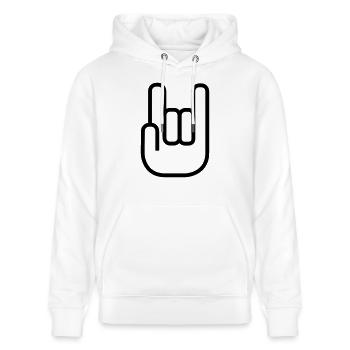Rockhand - Stanley/Stella Unisex Bio-Hoodie CRUISER  - Weiß - Vorne - Alina (178cm) & Michal (187cm)