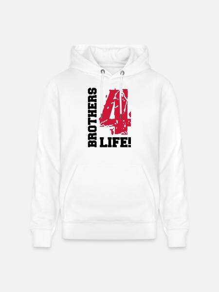 brothers_4_life_bv2 - Stanley/Stella CRUISER Unisex Organic Hoodie - white