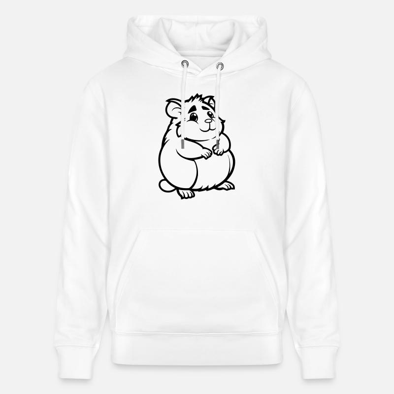Hamster Bande Dessinée Animal - Sweat à capuche bio CRUISER Stanley/Stella Unisexe - blanc