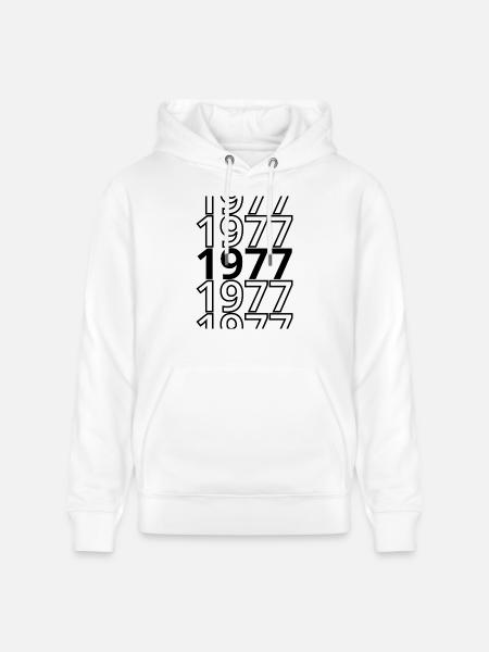 1977 1977 1977 - Stanley/Stella CRUISER Unisex Organic Hoodie - white