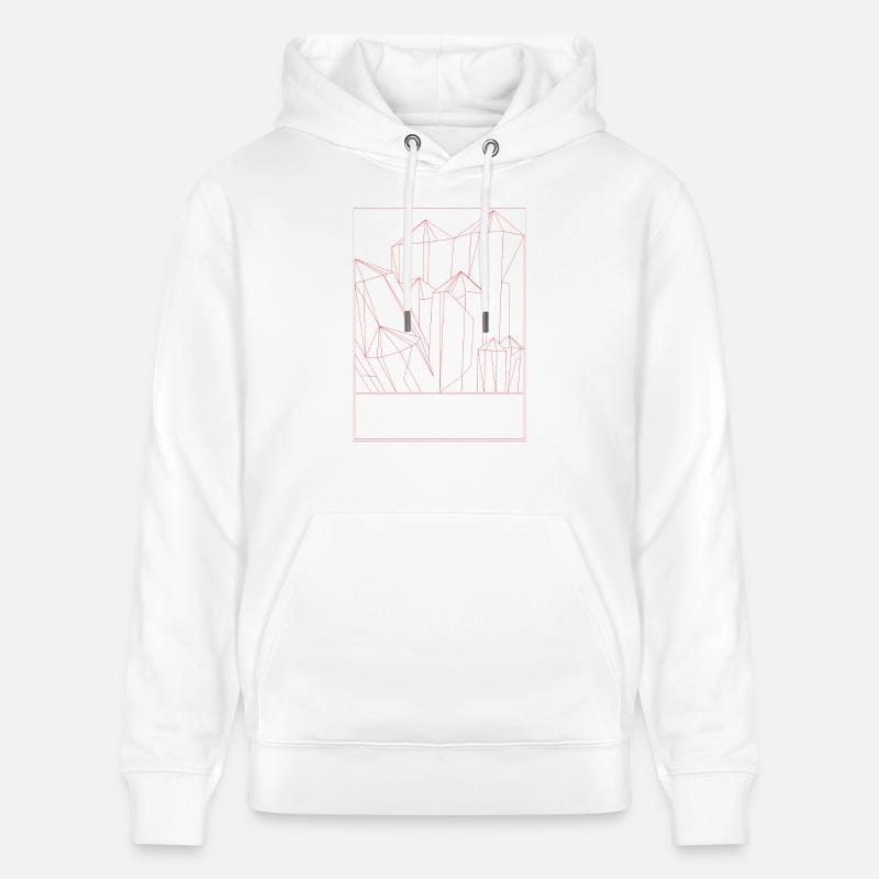 Le cristal rouge - Sweat à capuche bio CRUISER Stanley/Stella Unisexe - blanc