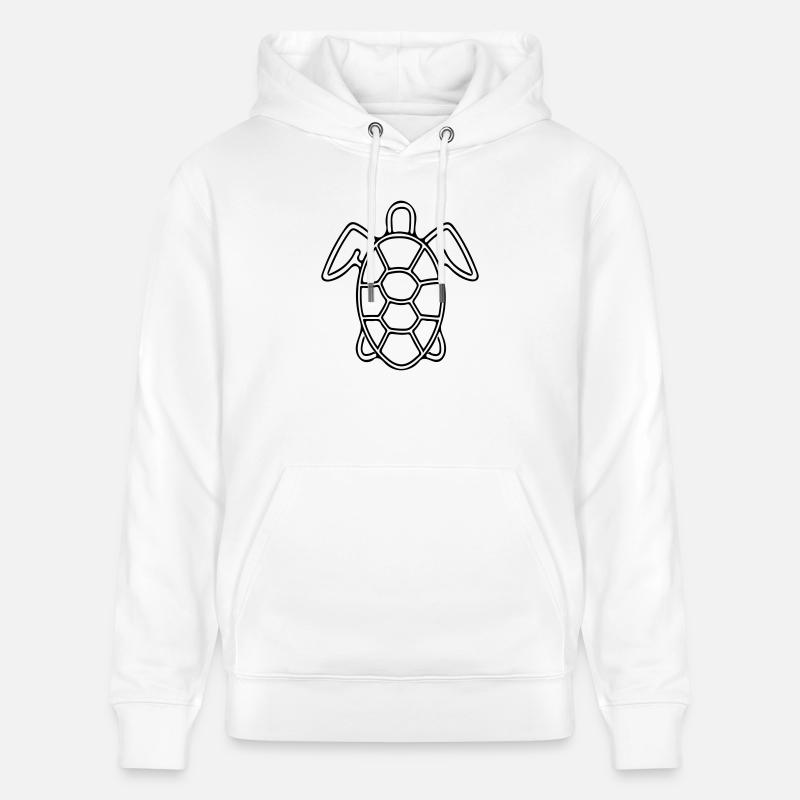 Vector Tortue - Sweat à capuche bio CRUISER Stanley/Stella Unisexe - blanc