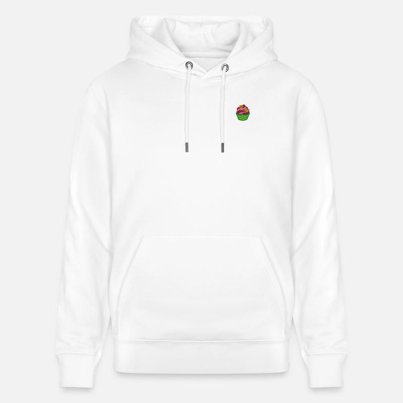 Cupcake - Stanley/Stella CRUISER Unisex Organic Hoodie - white