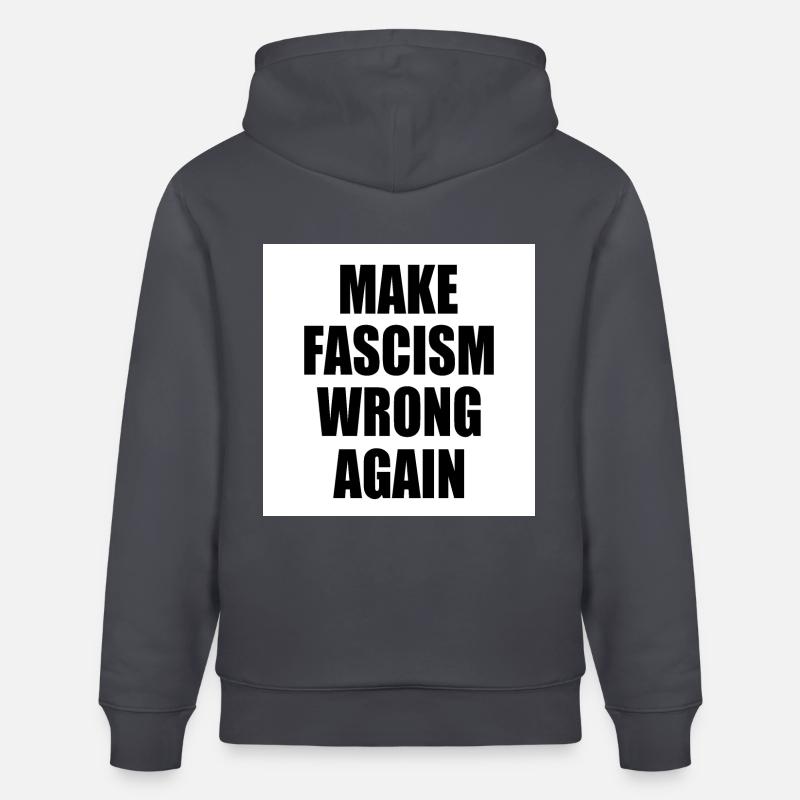make fascism wrong again - Stanley/Stella Unisex Bio-Hoodie CRUISER - Indigoblau
