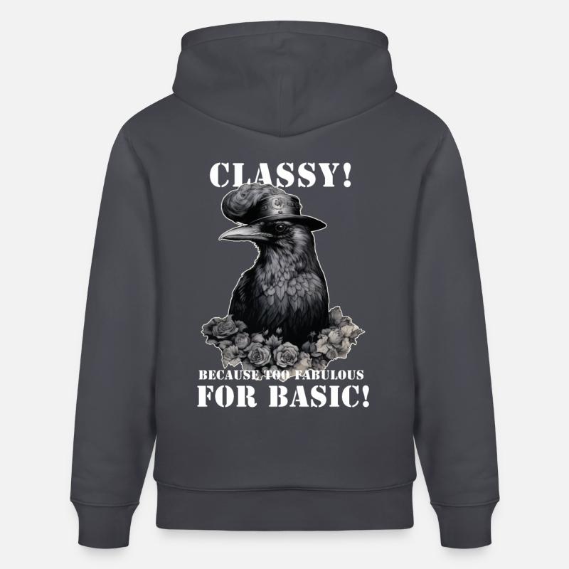 Corbeau steampunk - Sweat à capuche bio CRUISER Stanley/Stella Unisexe - bleu indigo