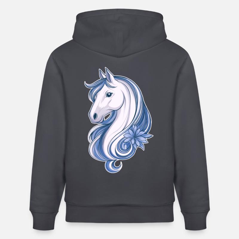 Cheval mignon - Sweat à capuche bio CRUISER Stanley/Stella Unisexe - bleu indigo
