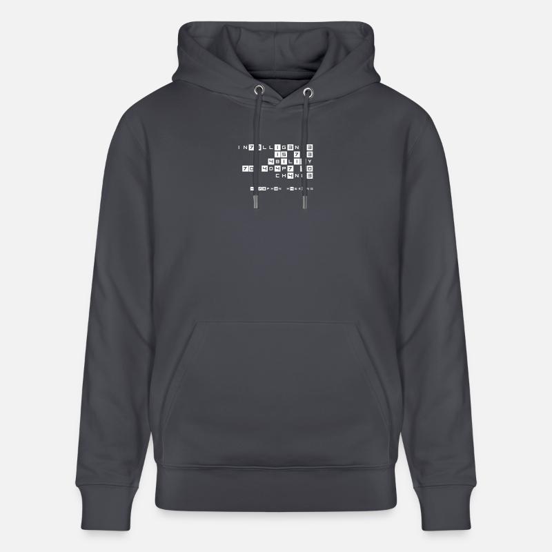 Stephen Hawking Intelligence Leetspeak - Stanley/Stella Unisex Bio-Hoodie CRUISER  - Indigoblau
