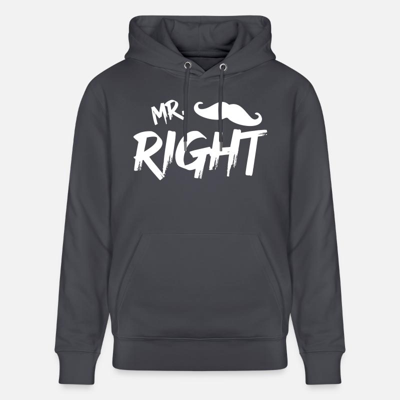 Mr Right mit Bart w - Stanley/Stella Unisex Bio-Hoodie CRUISER  - Indigoblau