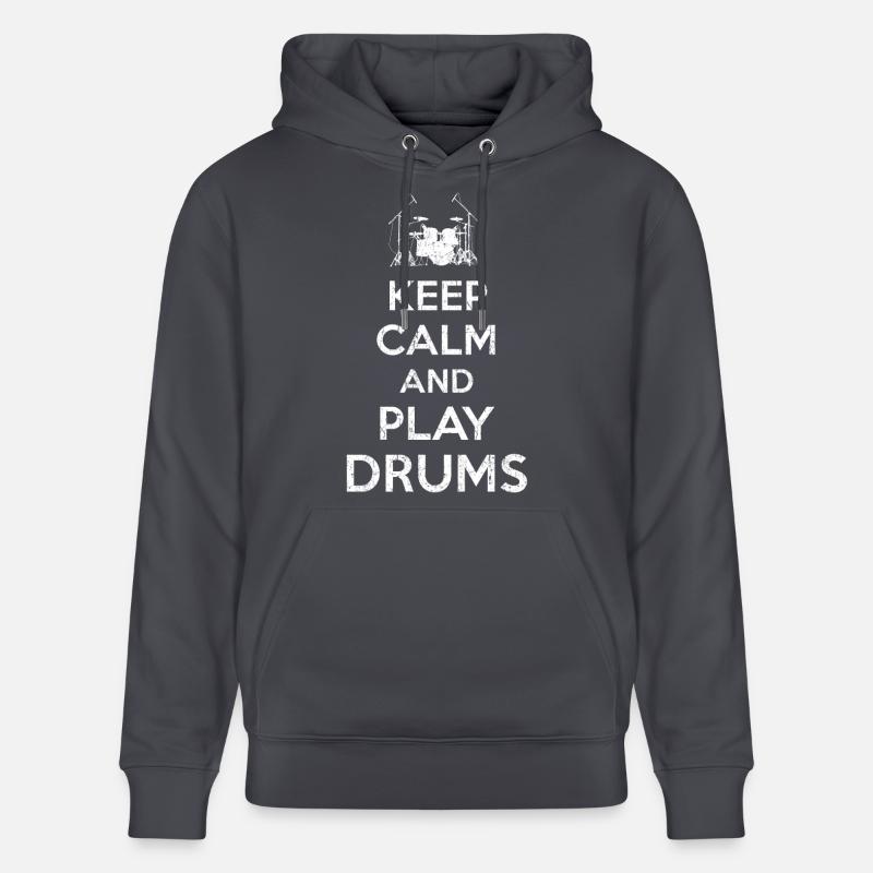 Keep Calm Drummer - Sweat à capuche bio CRUISER Stanley/Stella Unisexe - bleu indigo