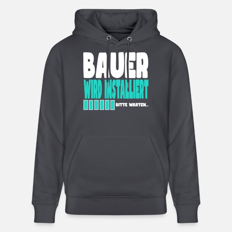 Bauer wird installiert - Stanley/Stella Unisex Bio-Hoodie CRUISER  - Indigoblau