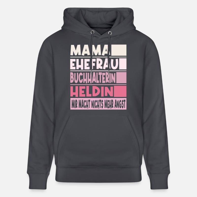 Buchhalterin Mama Ehefrau Heldin - Stanley/Stella Unisex Bio-Hoodie CRUISER  - Indigoblau