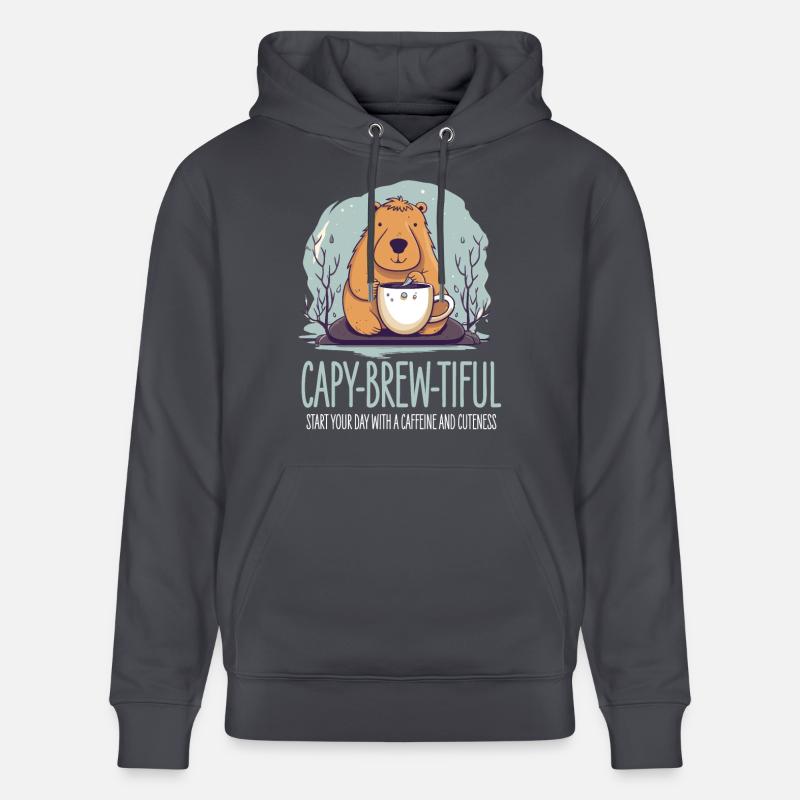 Capybara Kaffee Design - Stanley/Stella Unisex Bio-Hoodie CRUISER - Indigoblau