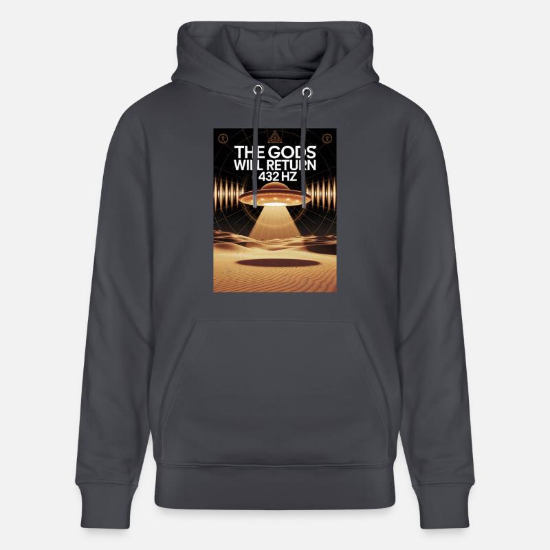 Les Dieux reviendront 432Hz - Sweat à capuche bio CRUISER Stanley/Stella Unisexe - bleu indigo
