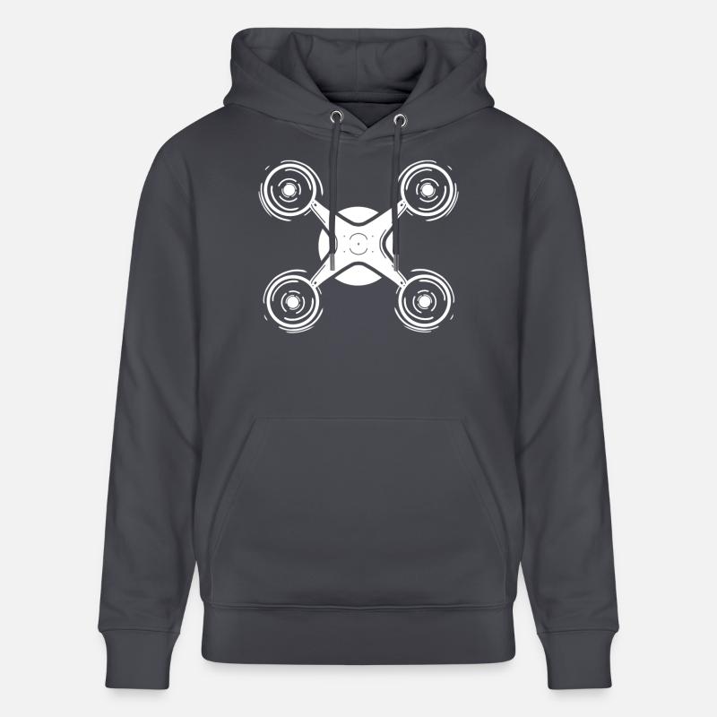 Drone Quadcopter Pilote drone - Sweat à capuche bio CRUISER Stanley/Stella Unisexe - bleu indigo
