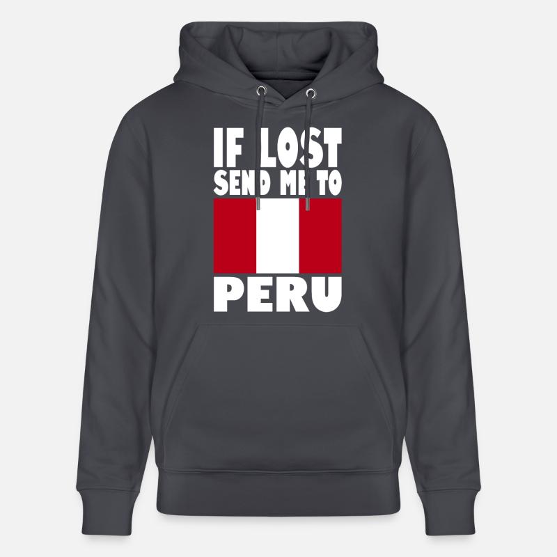 Drapeau du Pérou - Sweat à capuche bio CRUISER Stanley/Stella Unisexe - bleu indigo