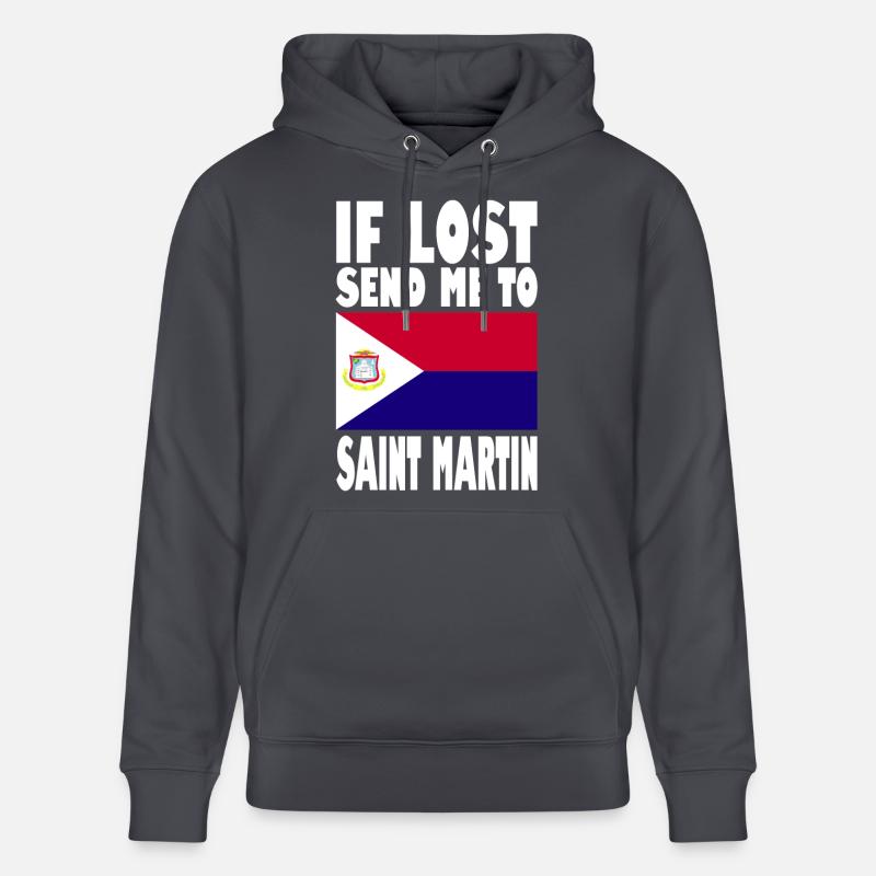 Drapeau Saint-Martin - Sweat à capuche bio CRUISER Stanley/Stella Unisexe - bleu indigo