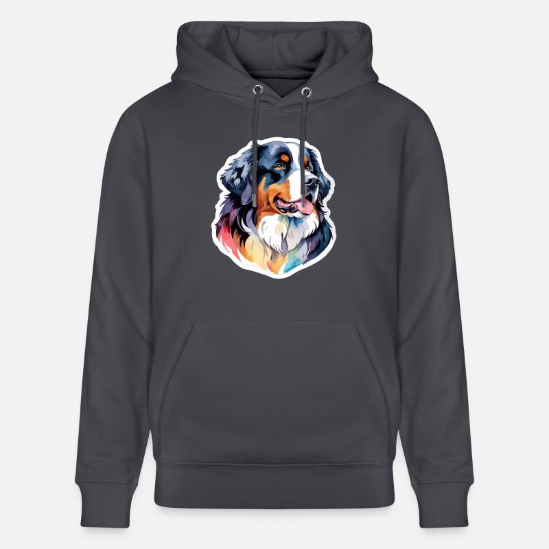 Bouvier bernois Aquarelles - Sweat à capuche bio CRUISER Stanley/Stella Unisexe - bleu indigo