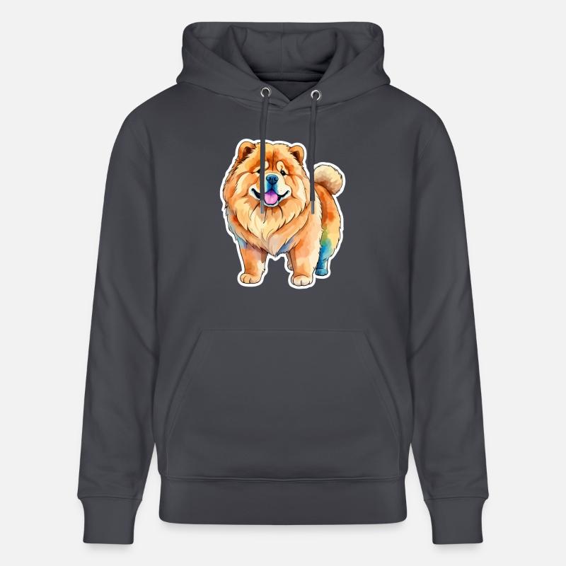 Chow Chow Aquarelles - Sweat à capuche bio CRUISER Stanley/Stella Unisexe - bleu indigo