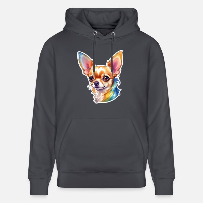 Chihuahua Aquarelle - Sweat à capuche bio CRUISER Stanley/Stella Unisexe - bleu indigo