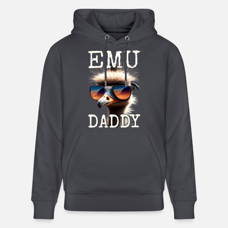 Emu Isä Lintu Strutsi Ratite Isä Isänpäivä Emu - Stanley/Stella CRUISER unisex luomuhuppari - sähkönsininen
