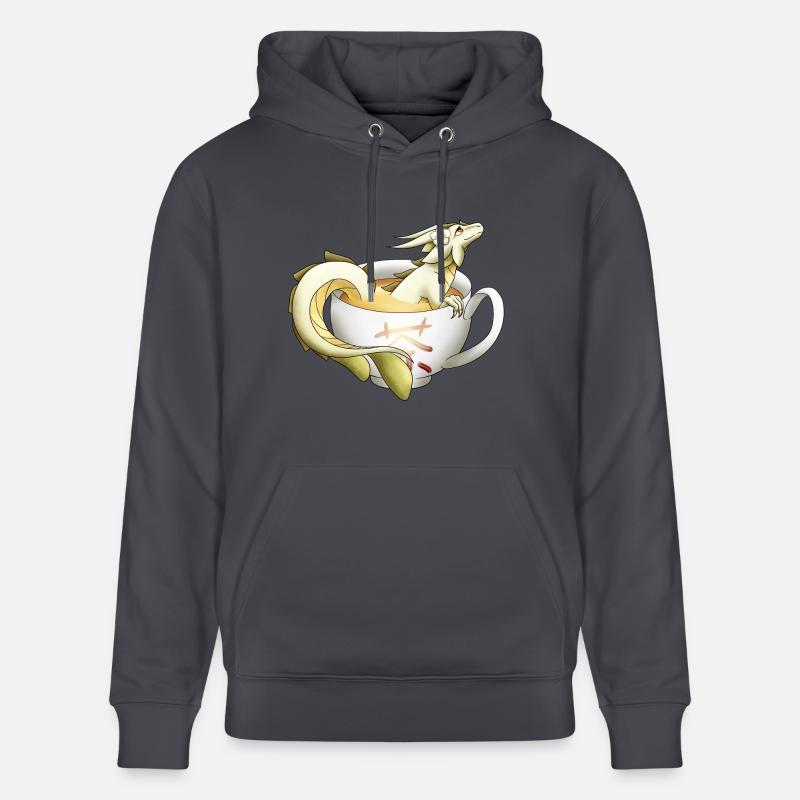 Weißer Tee Drache - Stanley/Stella Unisex Bio-Hoodie CRUISER  - Indigoblau