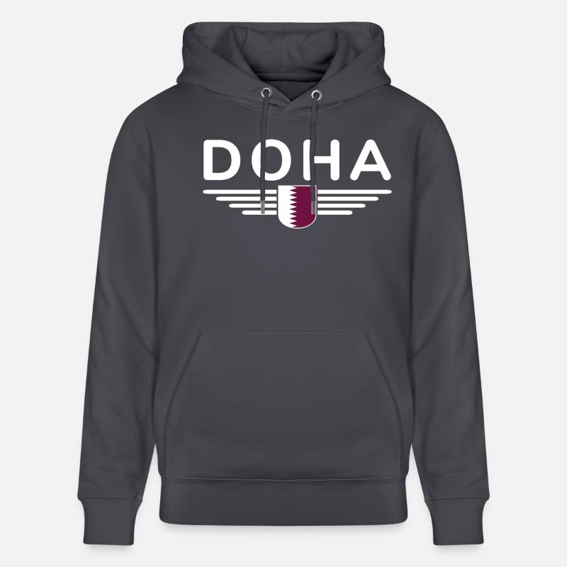 Doha Design – Élégant et unique - Sweat à capuche bio CRUISER Stanley/Stella Unisexe - bleu indigo